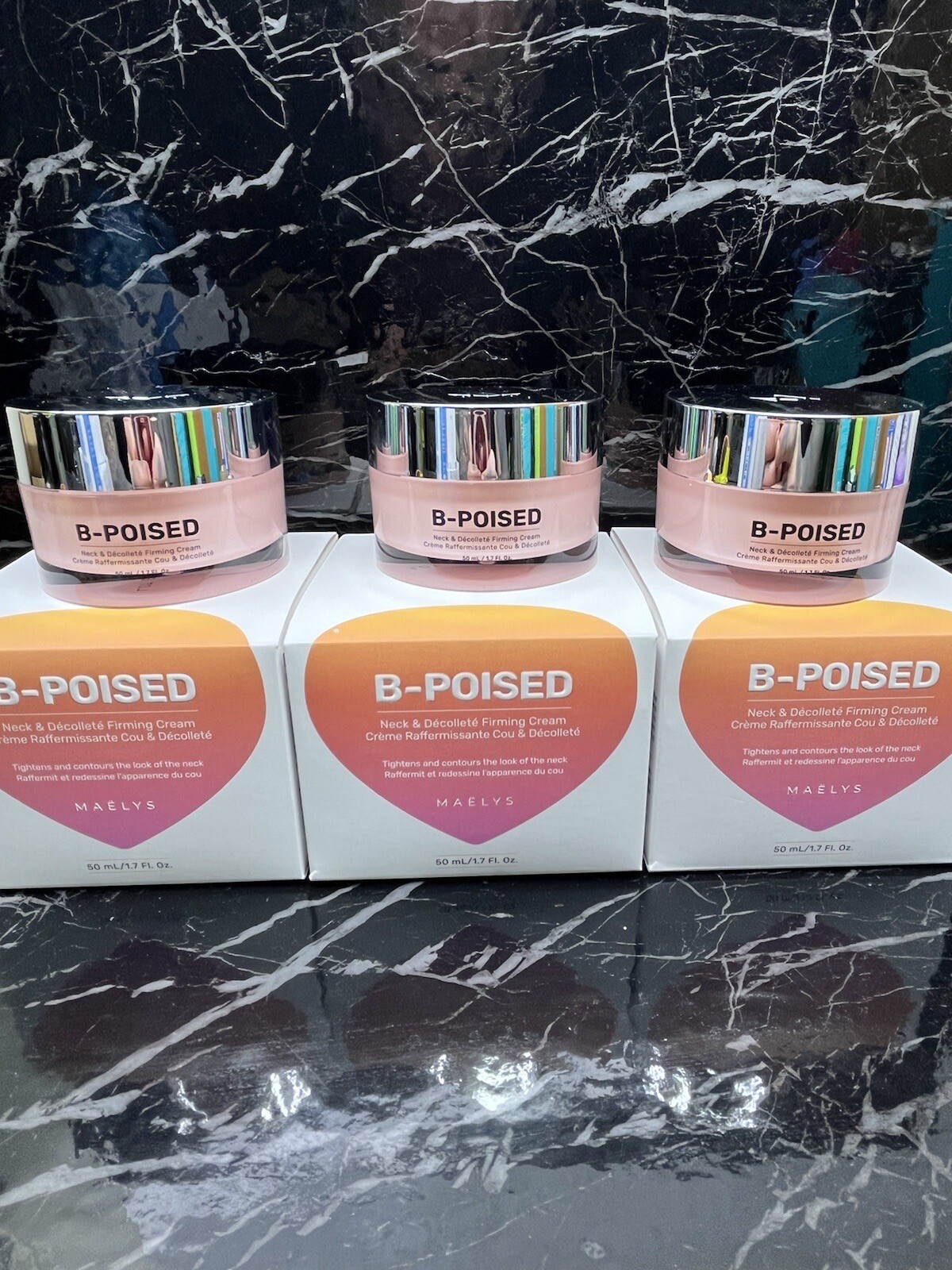 3x Maelys B-POISED Neck & Decollete Firming cream 1.7oz NEW In Box !!