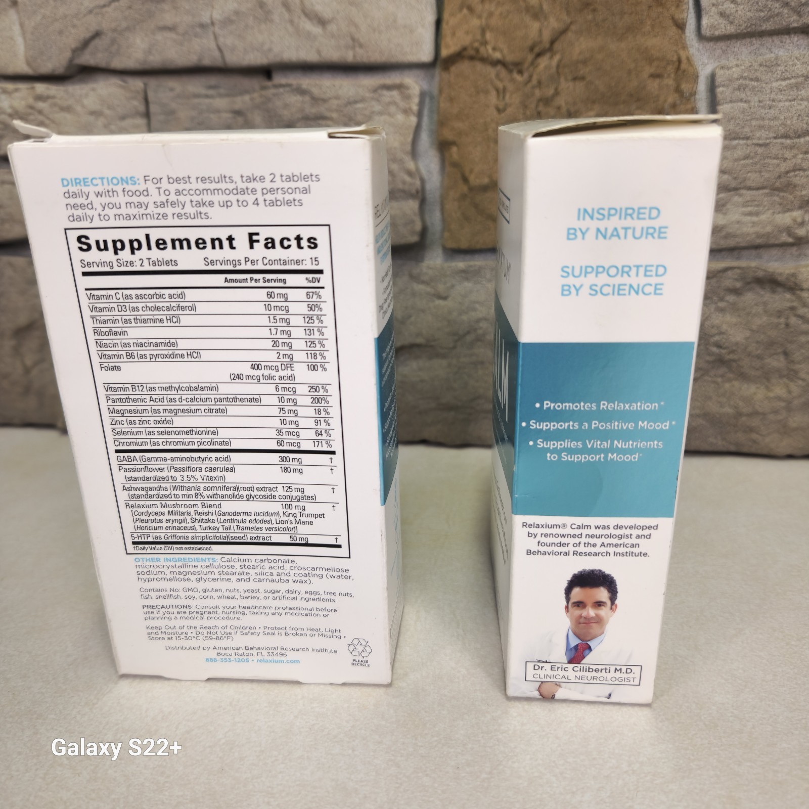 2X Relaxium Calm Non-Habit Forming Stress and Mood Support Supplement EXP 12/25