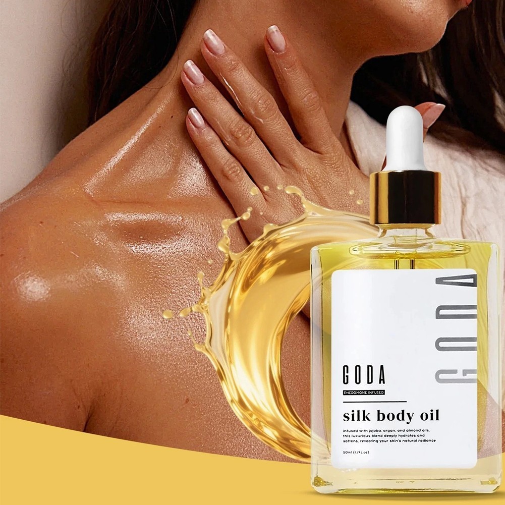 GODA Silk Body Oil Women Firming Anti Aging Moisturizer Formula Shower Oil 1.7oz