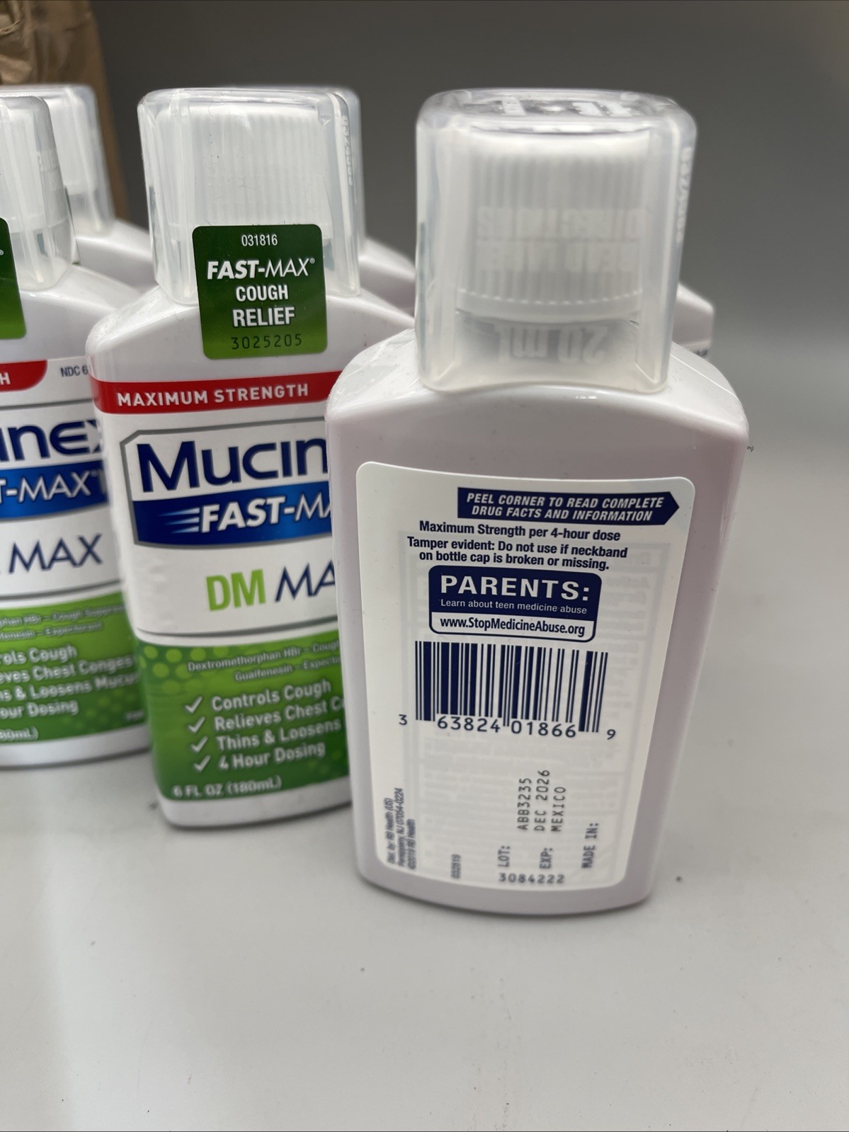 6 Pack MUCINEX Fast Max DM MAX Cough Relief Chest Congestion Exp 12/26
