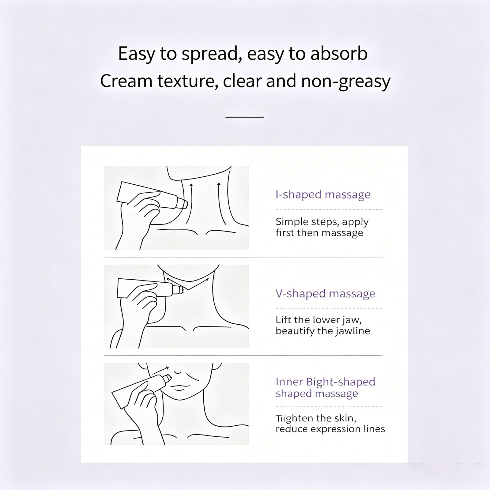 Magec Collagen Fullerene Neck Cream Firming Tightening with Roller 50g