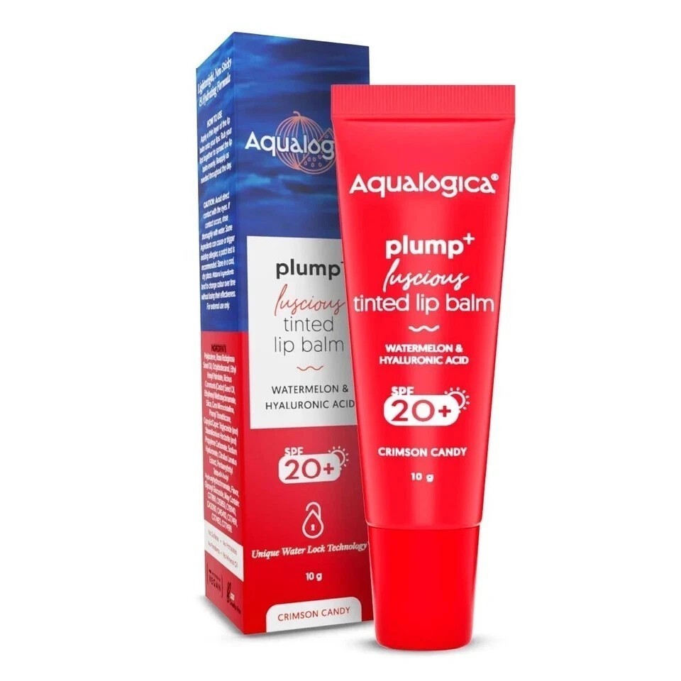 Aqualogica Plump+ Luscious Tinted Lip Balm for Men & Women Lip Mask for Dry 10g
