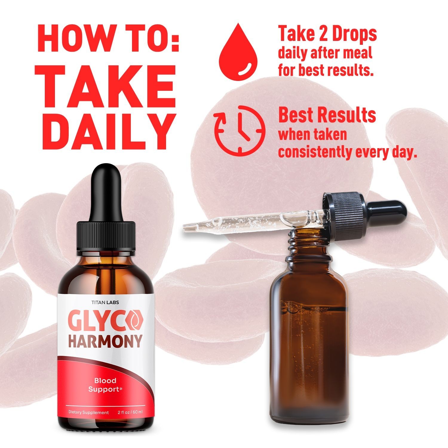 (1 Pack) Glyco Harmony Blood Support Drops Vitamin Supplement 30 Servings