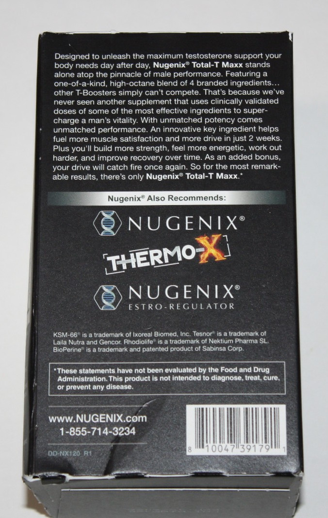 Nugenix Total Maxx 120 Caps Exp 09/2026 Strength, Muscle, Libido Exp 12/26 NEW