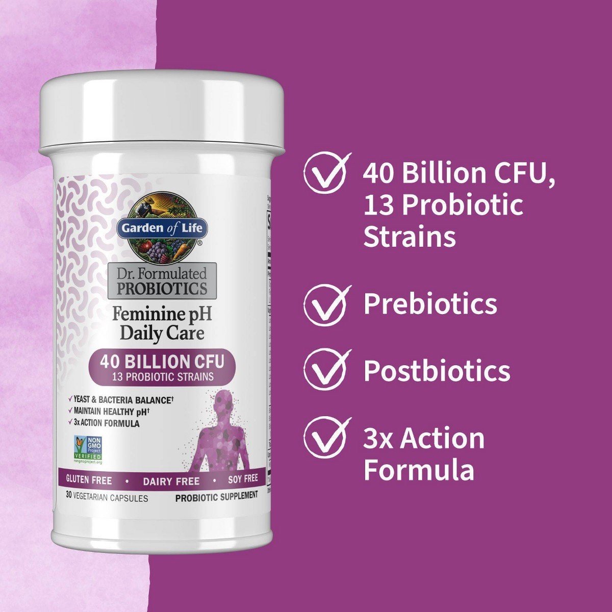Garden of Life Feminine pH Probiotic Capsules – 30ct