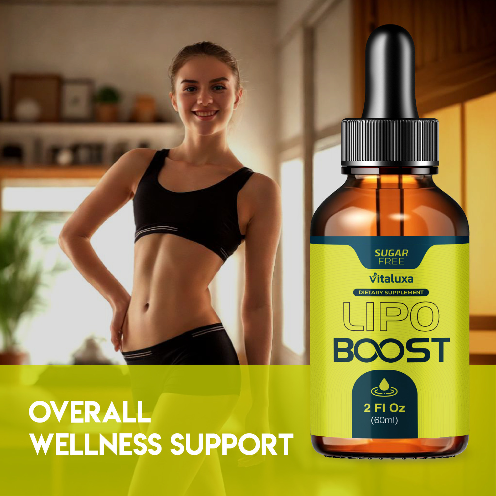 (5 Pack) Lipo Boost Drops, LipoBoost Liquid Supplement Premium Blend (10 oz)