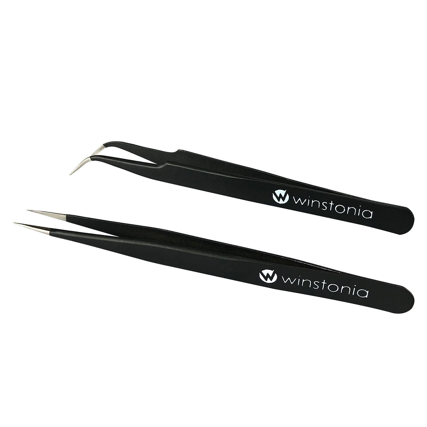 Winstonia Tweezers Set for Manicure Beauty Eyebrows Craft Blackhead Ingrown Hair