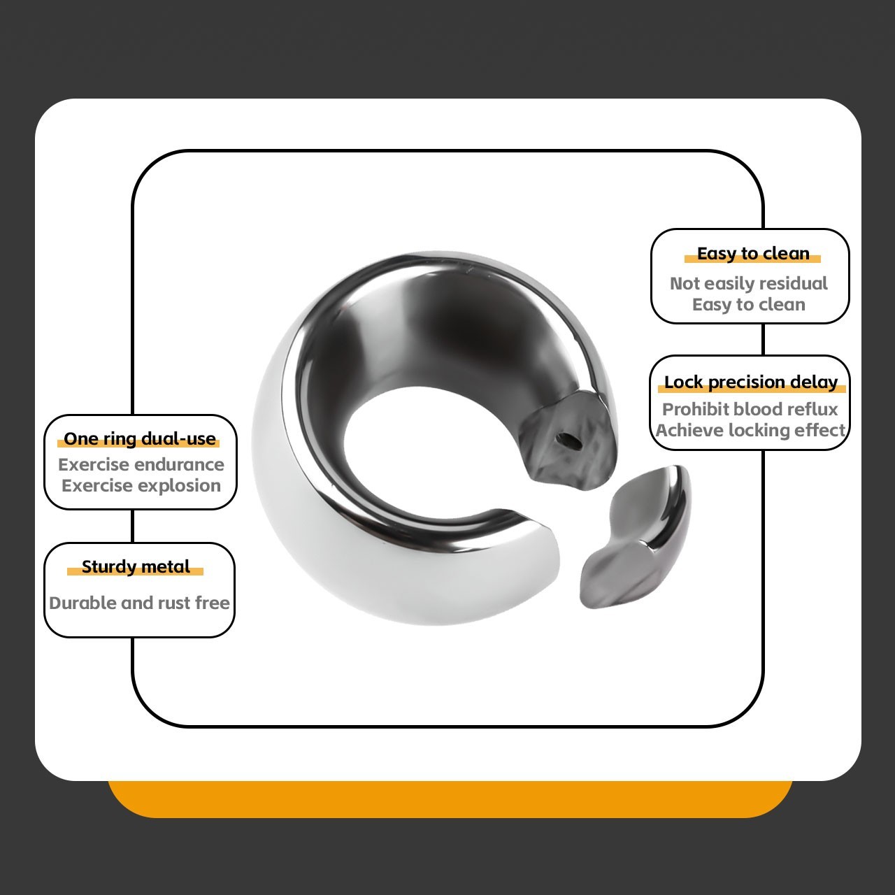 Heavy Duty Stainless Steel Cock scrotum ring Stretch Ball Stretcher