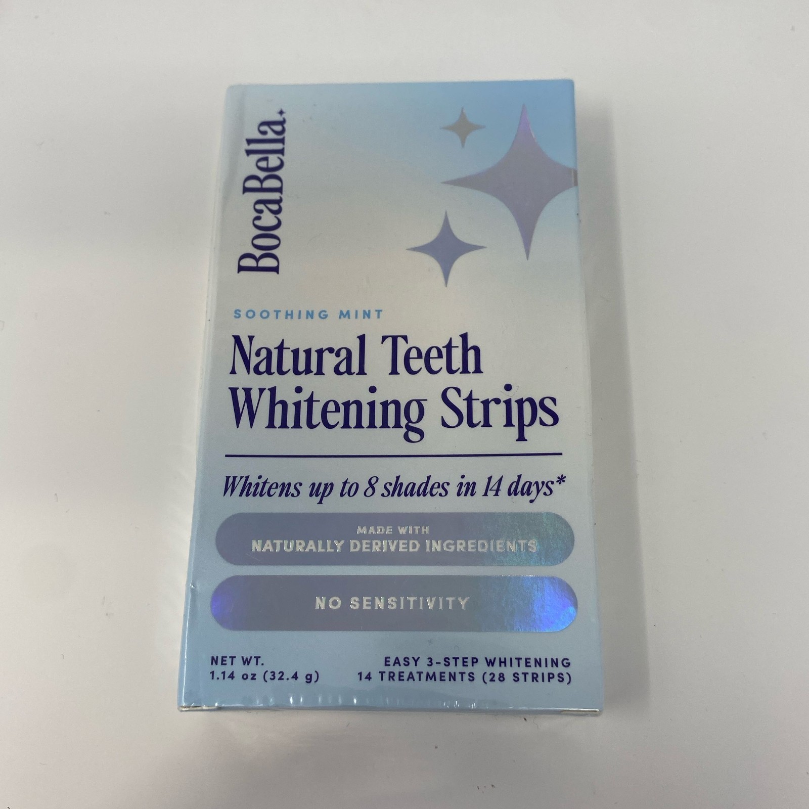 BocaBella Mint Natural Teeth Whitening Strips 14 Tx (28) 1.14oz