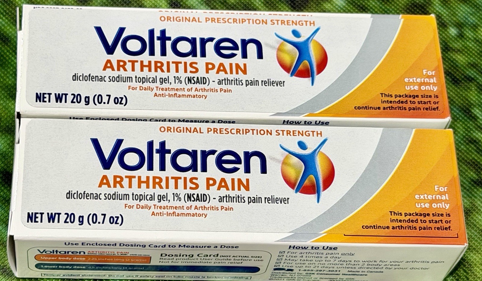 (2) Voltaren Topical Arthritis Gel Pain Reliever 0.7 oz (20 g) Exp 10/2026