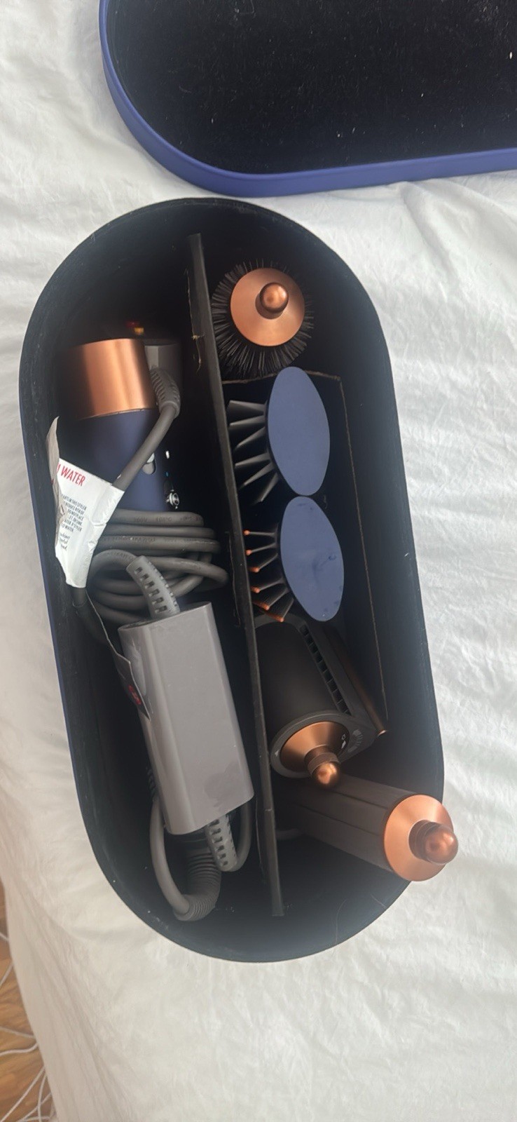 Dyson Hair Styling Tool Set w/ Barrel & Round Brush Attachments, Storage Case