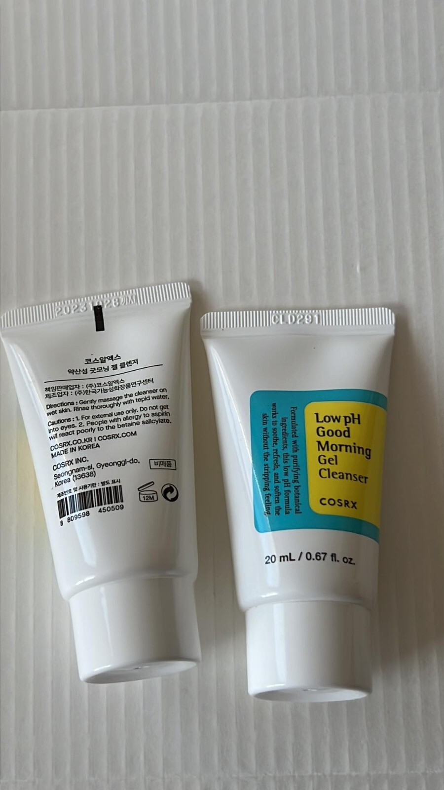 2 COSRX Low pH Good Morning Gel CLEANSER 0.67 oz 20 mL each tot. 40 ml S97