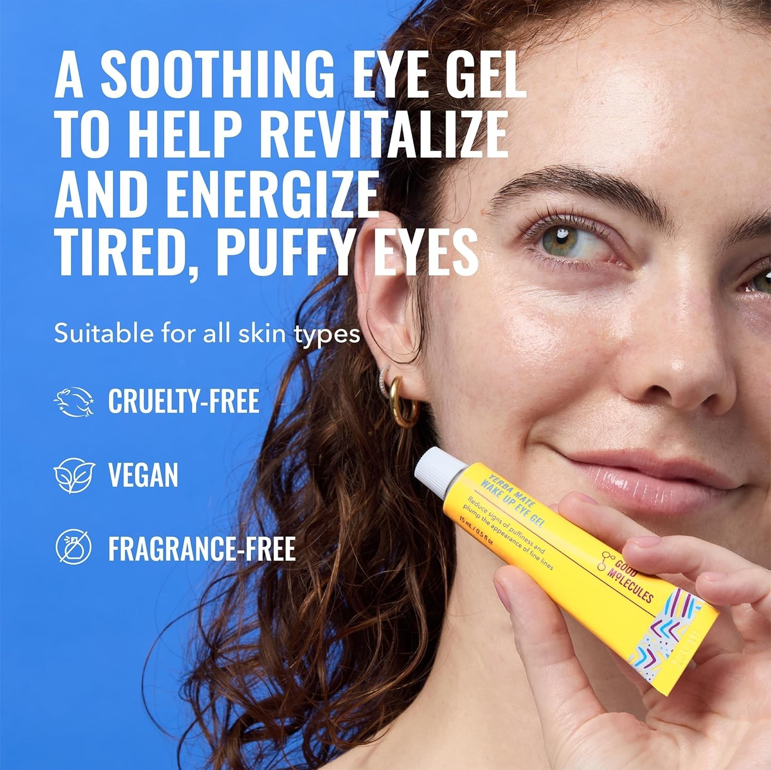 Good Molecules Yerba Mate Wake Up Eye Gel, Skincare for Face – 0.5 fl oz