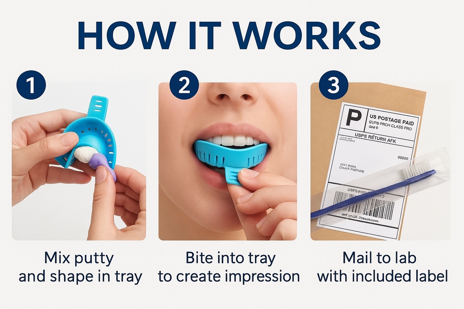 Custom LabMade Dental Night Guard for Teeth Grinding with Home Impression Kit