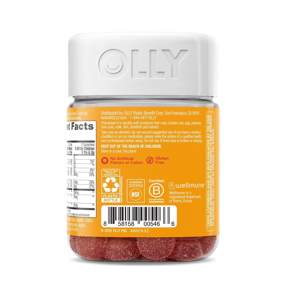 OLLY Kids Immunity Elderberry Gummies – Cherry Berry – 50ct