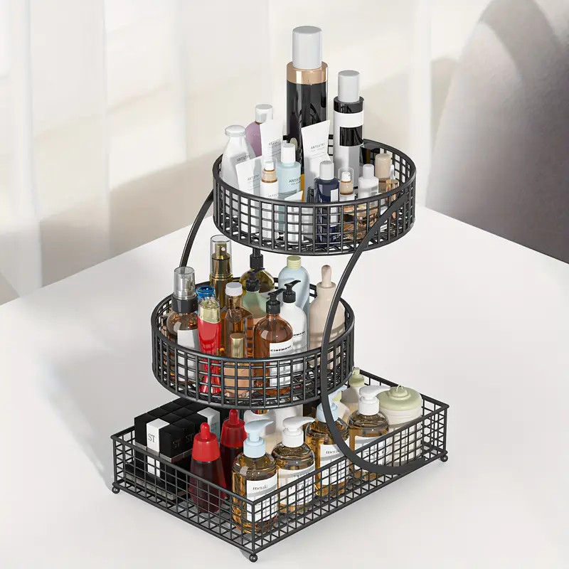 3 Tier Dresser Shelf Cosmetic & Makeup Organizer for Vanity Bathroom Countertop