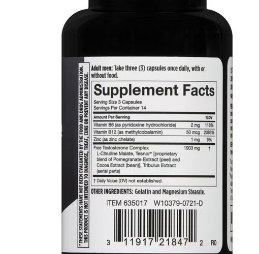 Lot Of 2 Walgreens Compare to Nugenix Test Support+B6 for Men 42 Caps Exp: 10/26