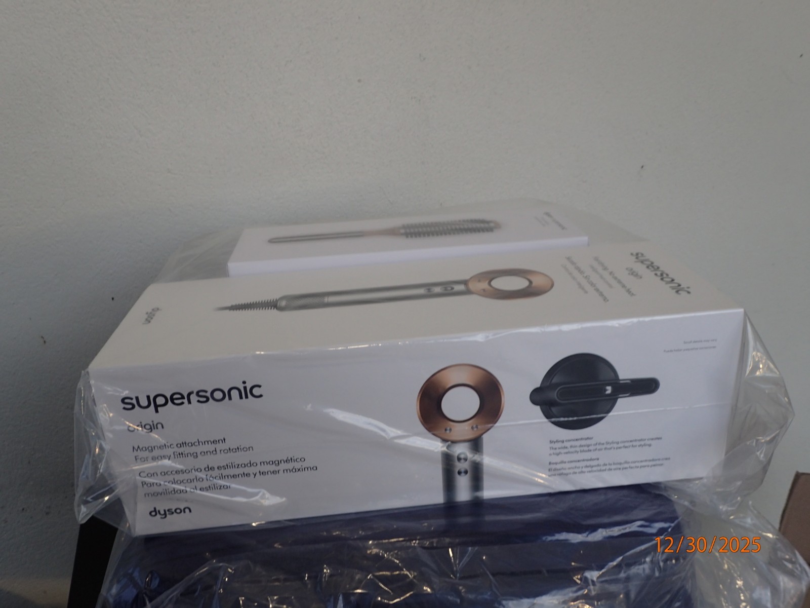 DYSON Supersonic Origin Hair Dryer Nickel/Copper + Styling Accessories SEALED