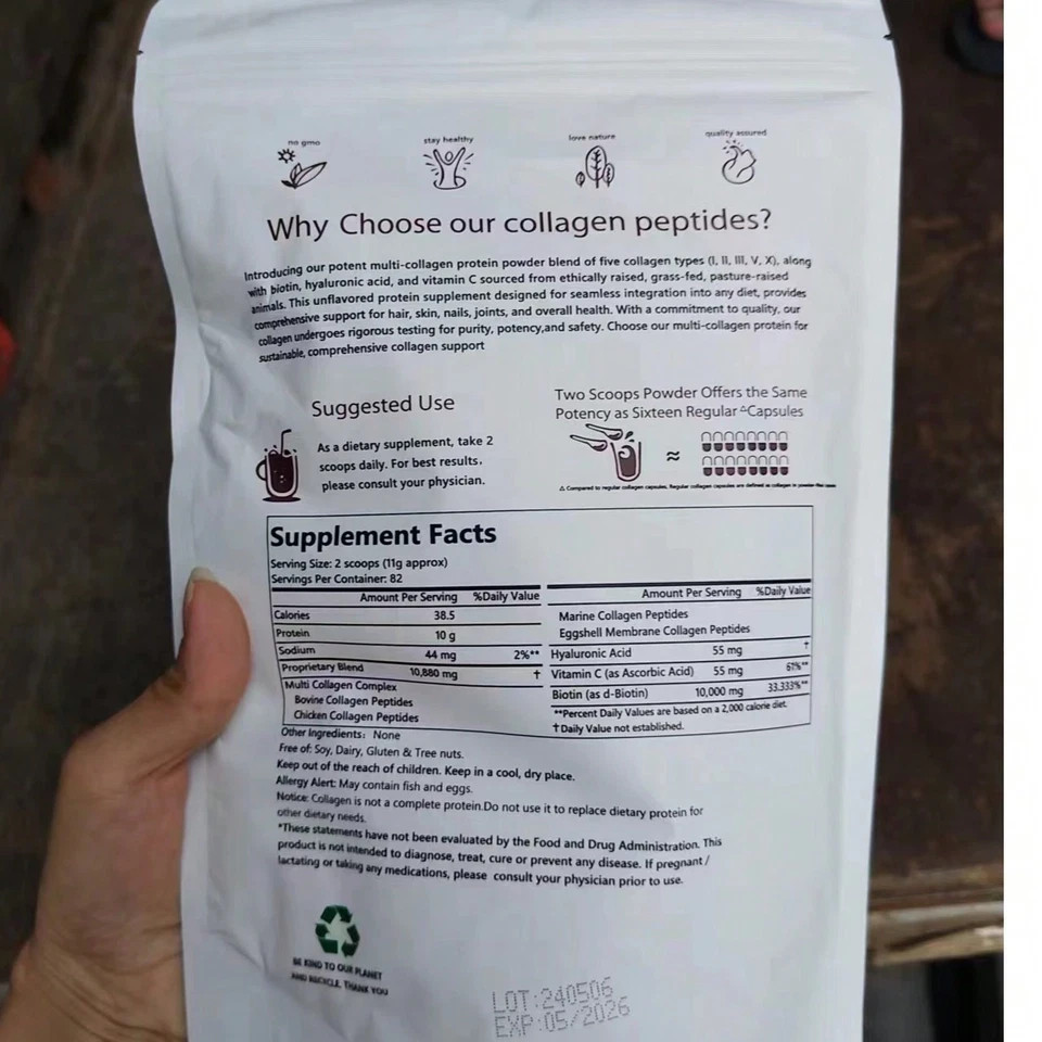 Multi Collagen Peptides Powder – 5 Collagen Types for Skin, Hair, Joints & Gut