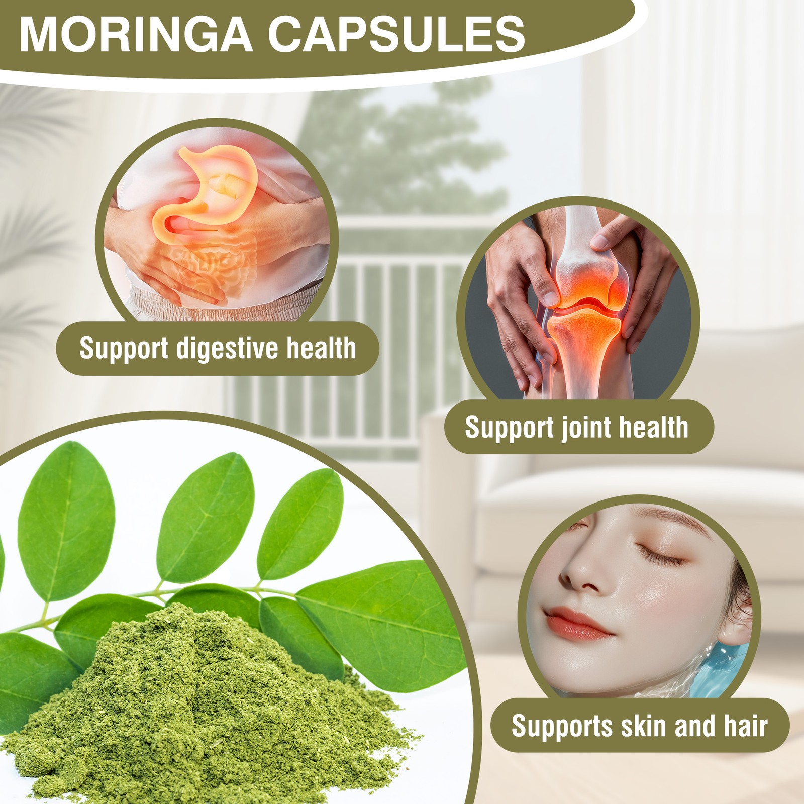 Moringa 240pcs – Supports Immunity, Healthy Skin, Joints, Hair, Metabolism
