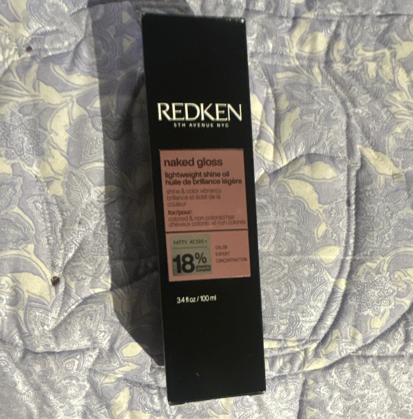 Redken Naked Gloss Leave-In Hair Oil Shine/Gloss Color Protect 3.4 fl oz NEW