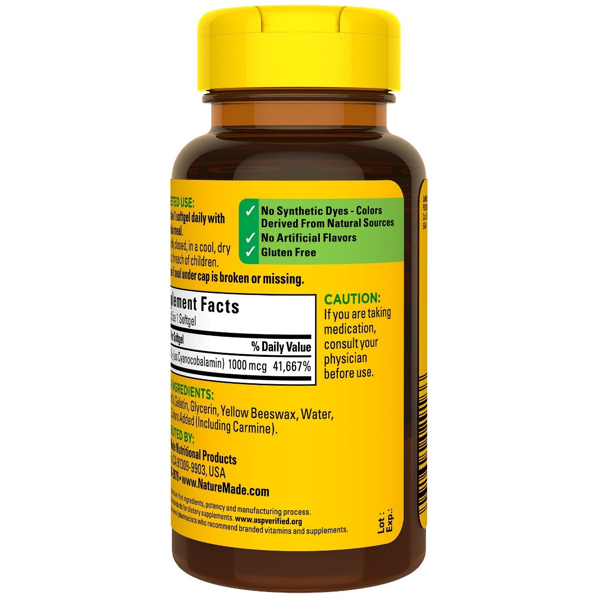 Nature Made Vitamin B12 (1000 mcg), B12 Vitamin Softgels for Energy 150ct