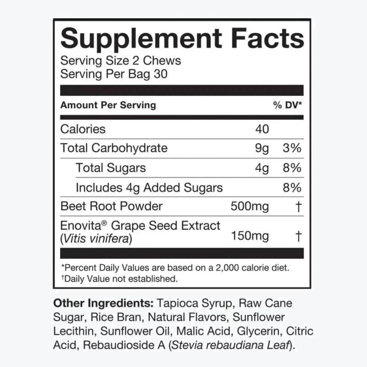 Humann SuperBeets Heart Chews: Nitric Oxide & Blood Pressure Support, 60 Count