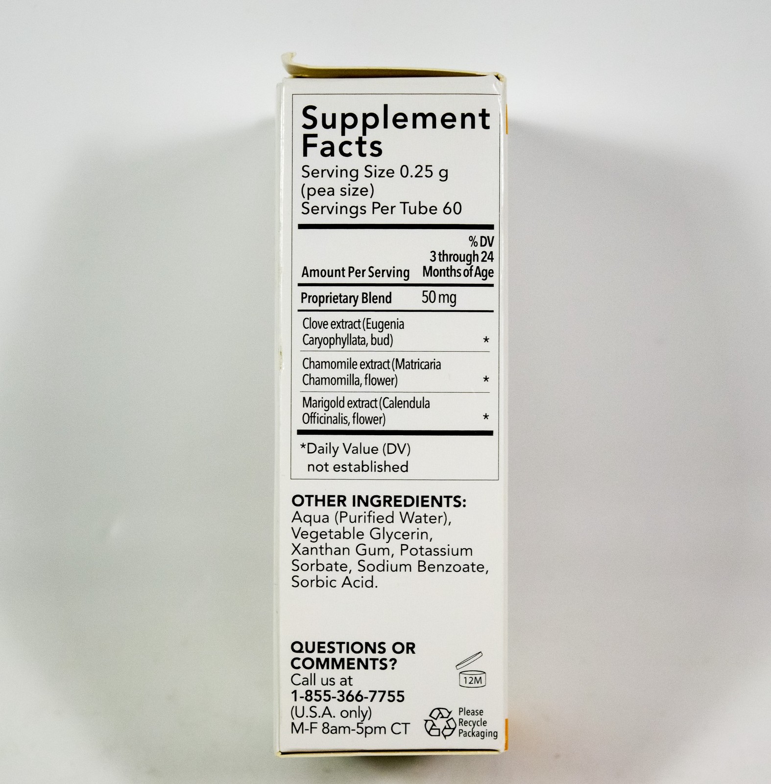 1 Dr. Talbot’s Baby Tooth Gel CLOVE & CHAMOMILE 3-24m .53oz tube 10/2026 MadeUSA