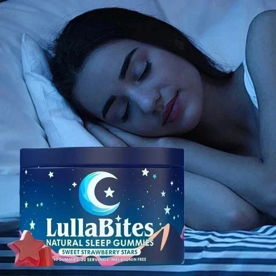 LullaBites Natural Sleep Gummies USA Made 60 Count 30 Servings