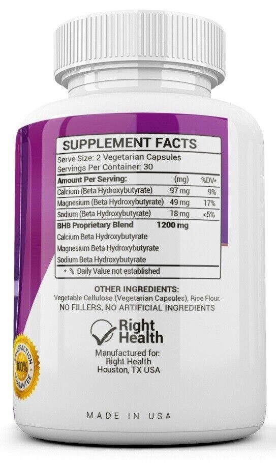 KETO BHB 1200mg PURE Ketone FAT BURNER RAPID Weight Loss Diet Pills Ketosis
