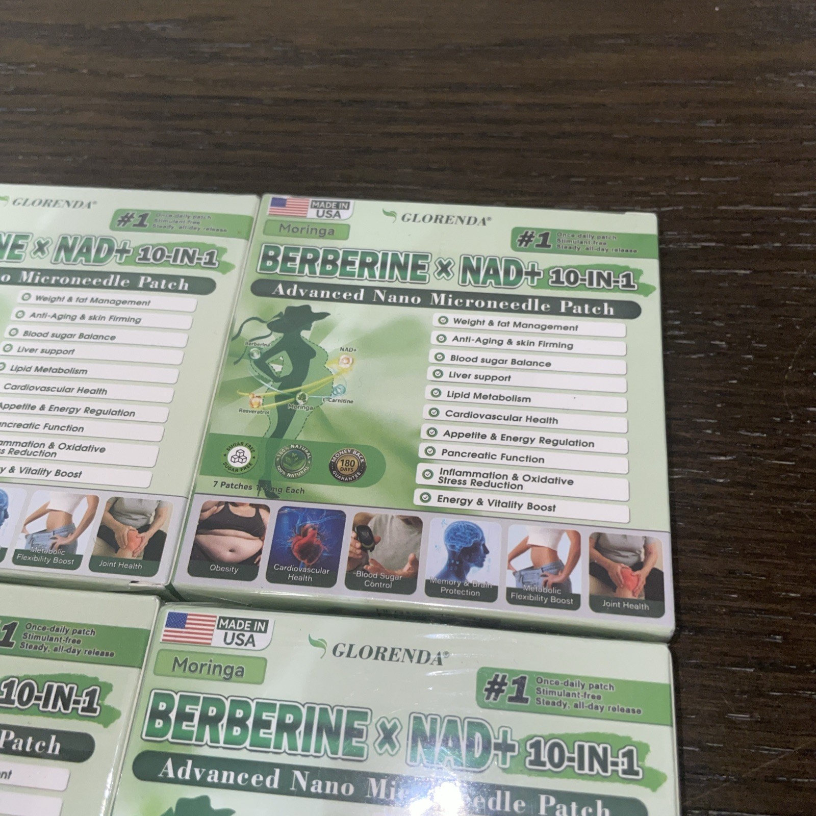 (6) Moringa Berberine x NAD+ 10-in-1 Advanced Nano Microneedle Patch Weight Loss