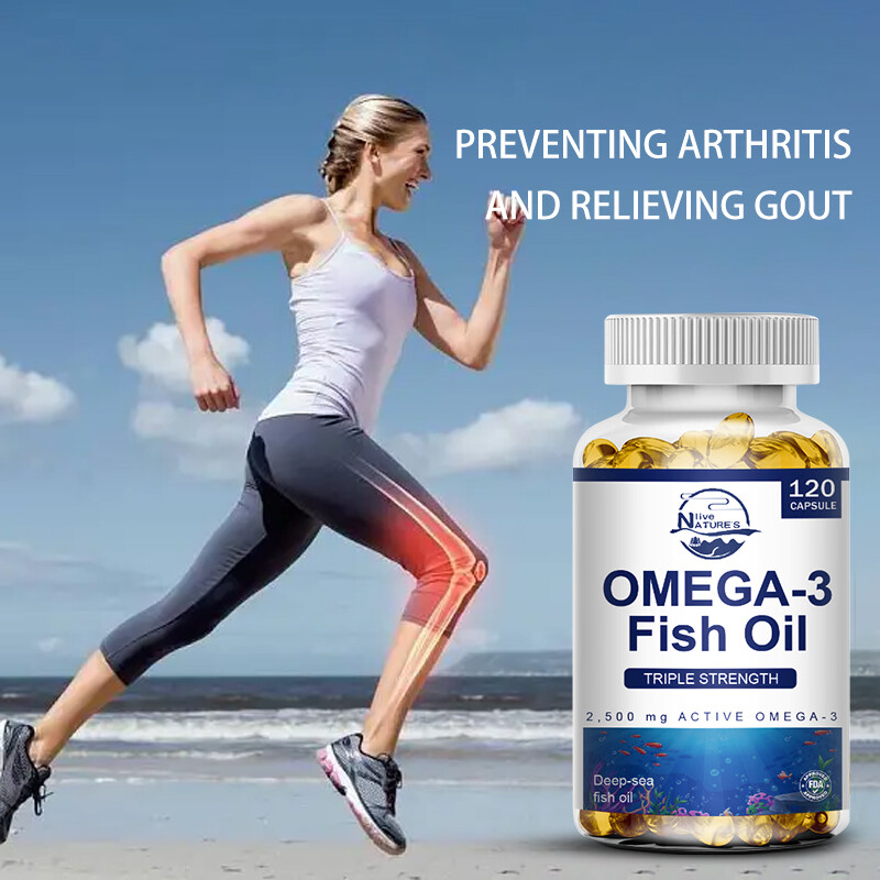 3x Strength EPA & DHA Omega 3 Fish Oil 3600mg, Highest Potency, 120 Softgels