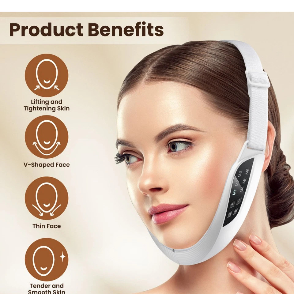Facial V Line Lifting Massager LED Photon Therapy Double Chin Slimming Belt