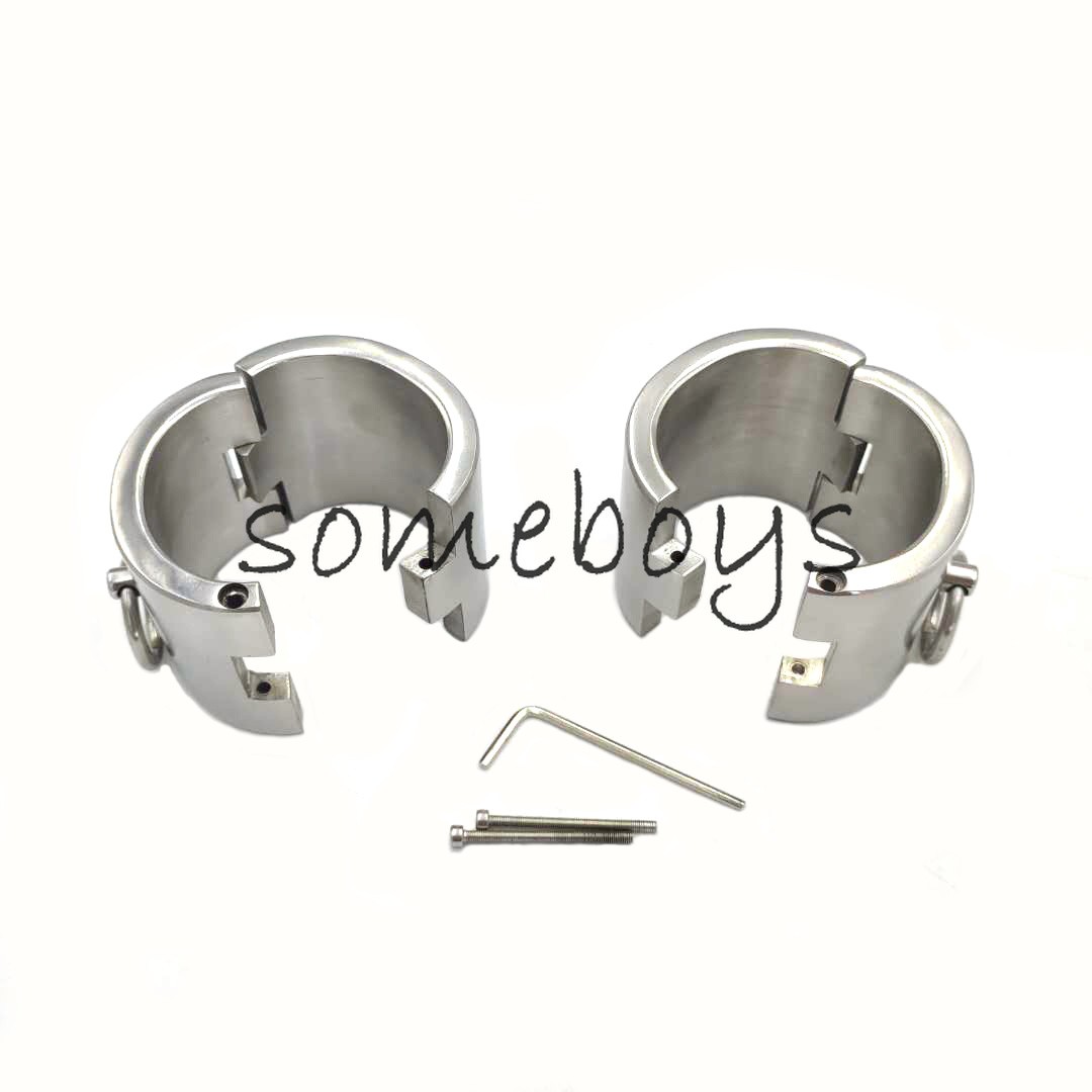 6CM High Quality Stainless Steel Handcuffs Bondage Restraint Device for Couple