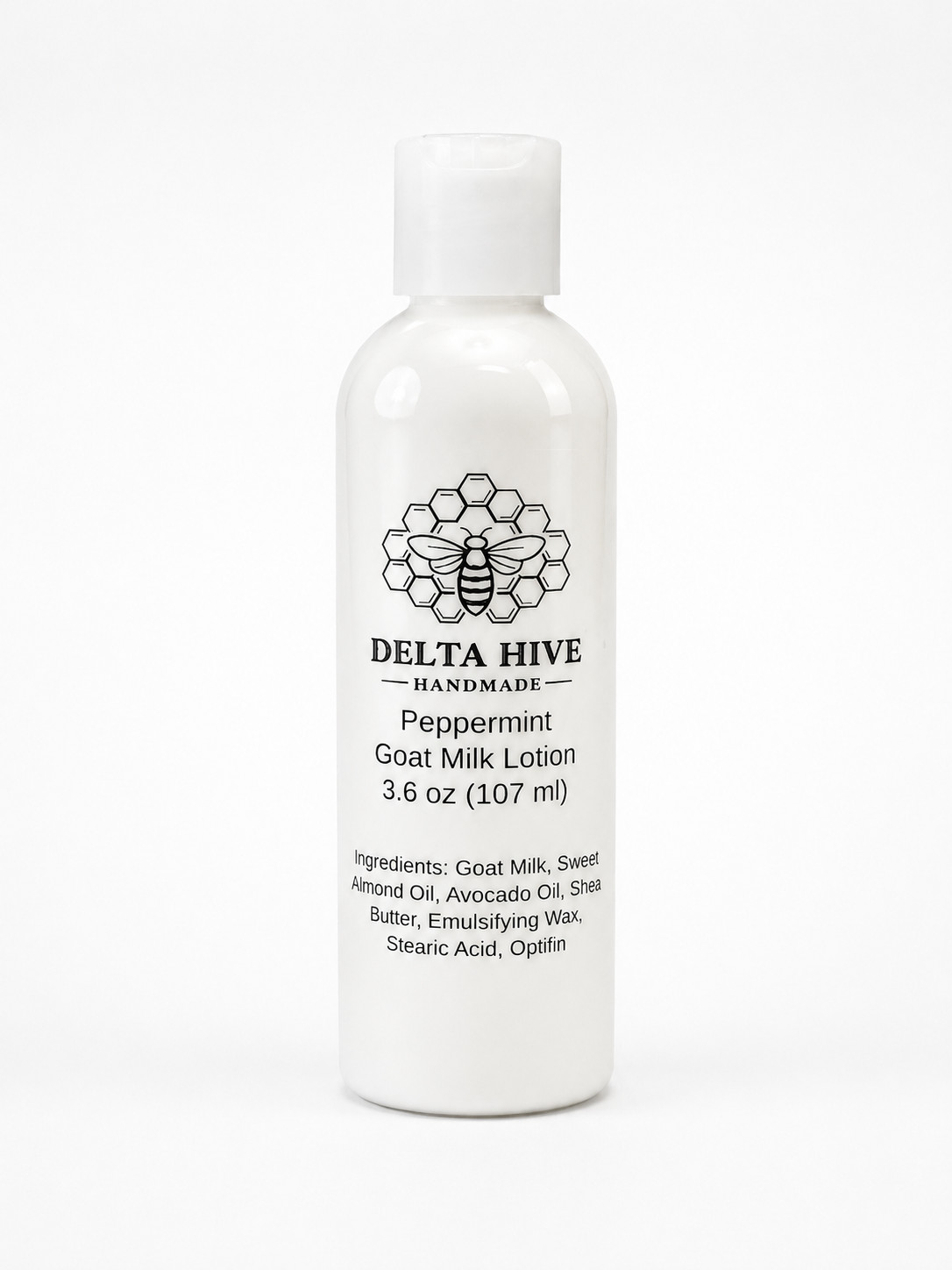 Delta Hive Creamy Moisturizing Goat Milk Lotion – Peppermint Scented 3.6 oz