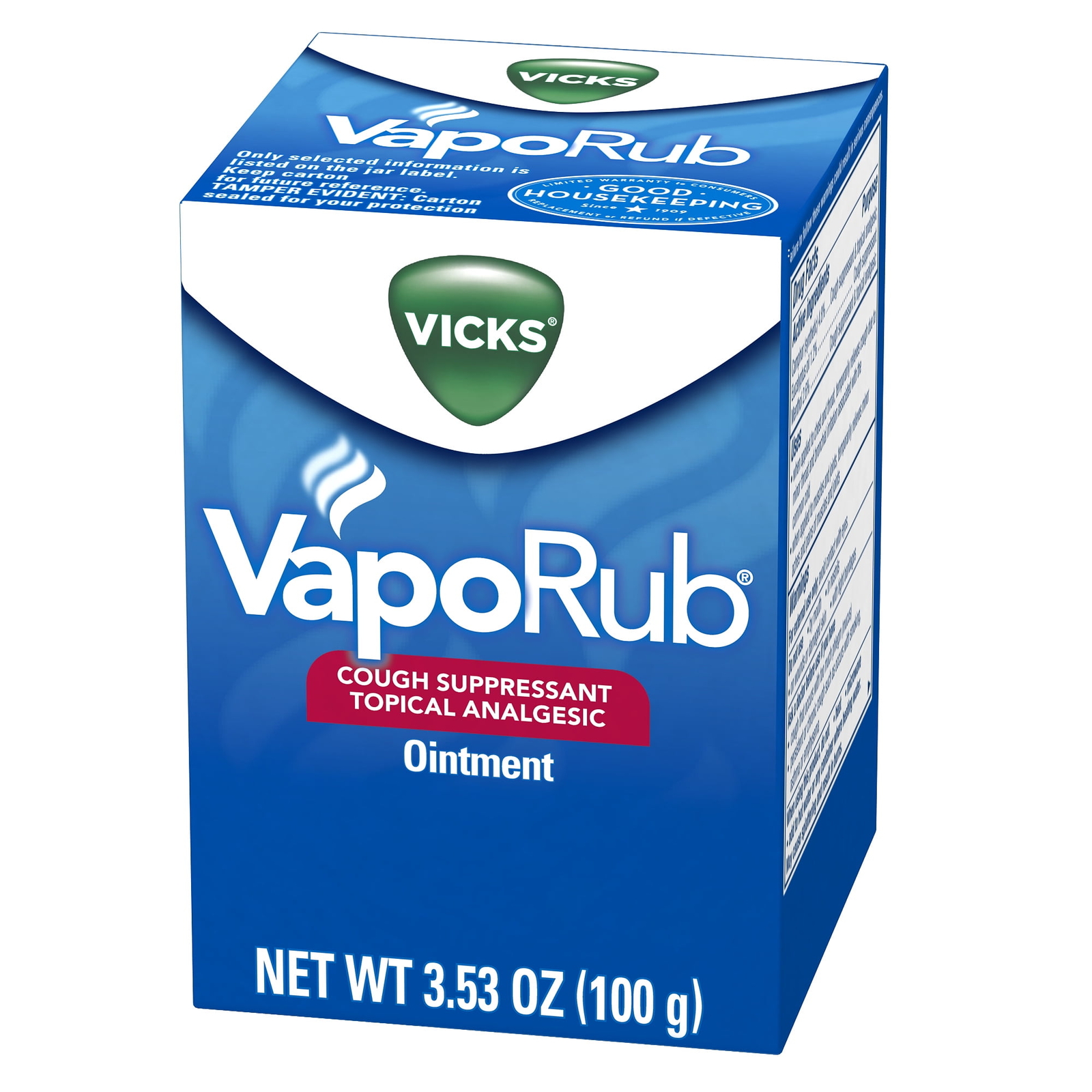 Vicks VapoRub Cough Suppressant Topical Analgesic Ointment 3.53 Oz X2 Exp Jan-25