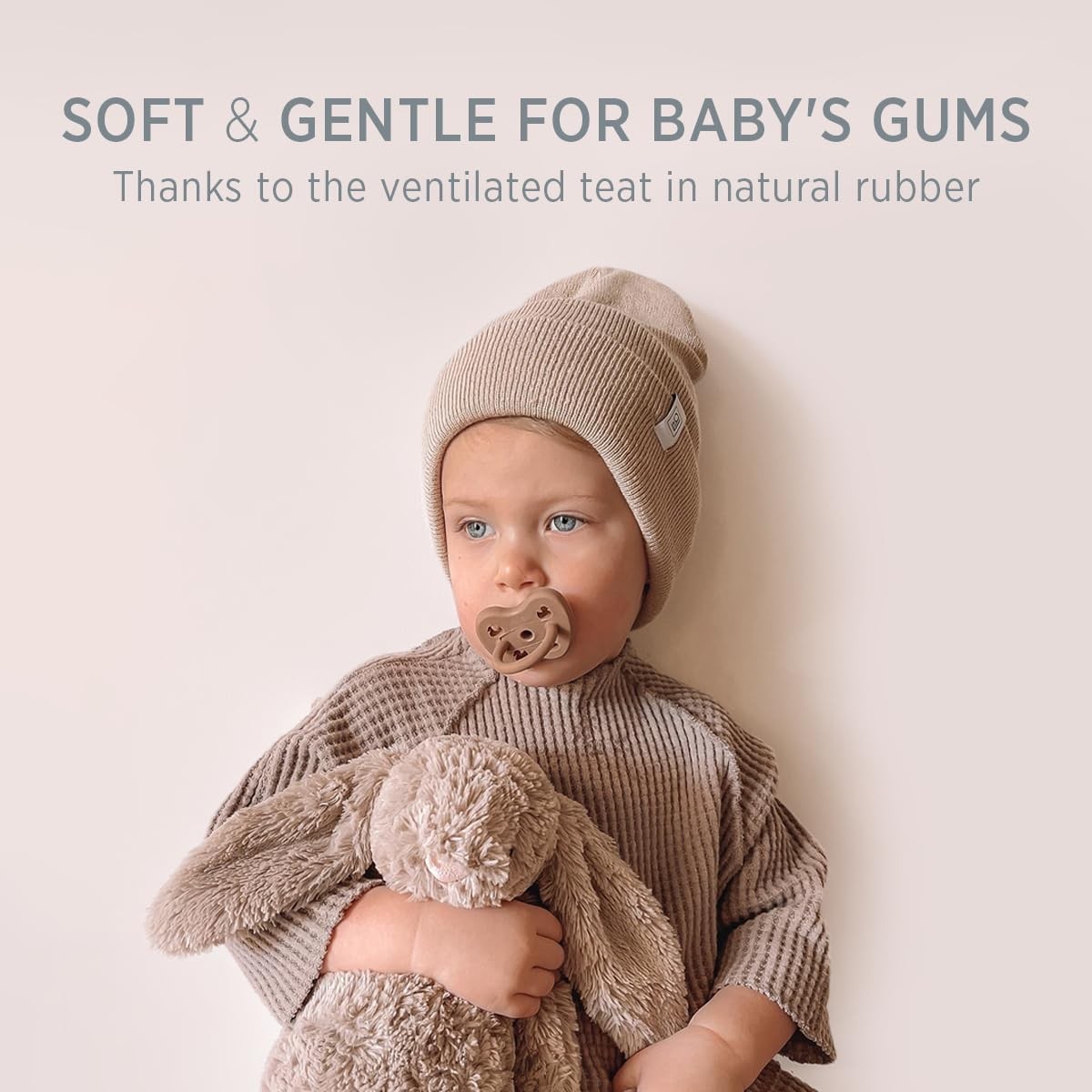 HEVEA Natural Rubber Orthodontic Pacifier 3-36 Months – Hygienic One-Piece Desig