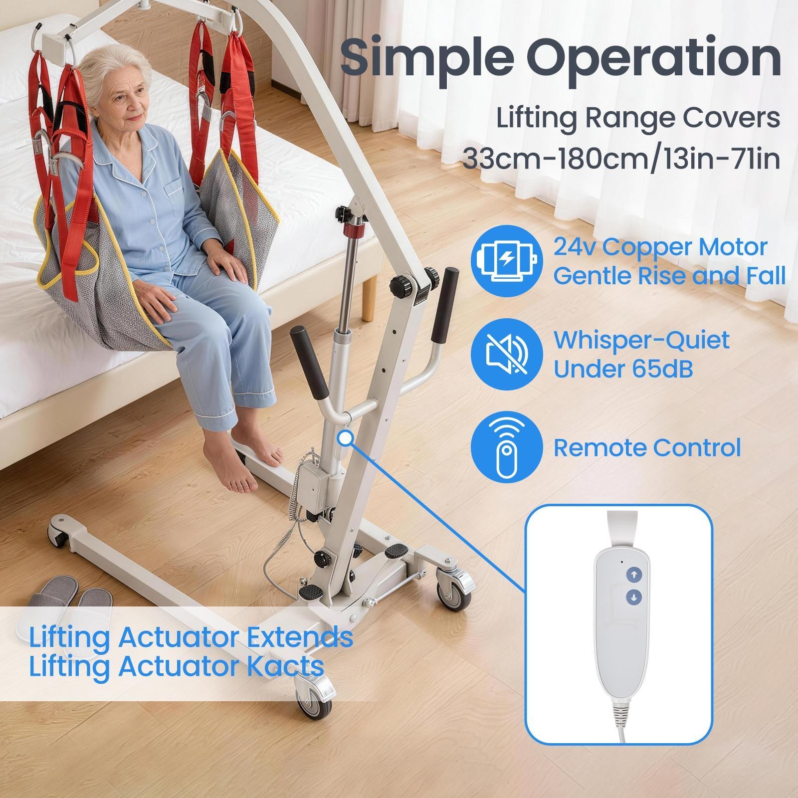 Electric Patient Lift Electric Patient Transfer Lift For Home Use 227kg/510lb