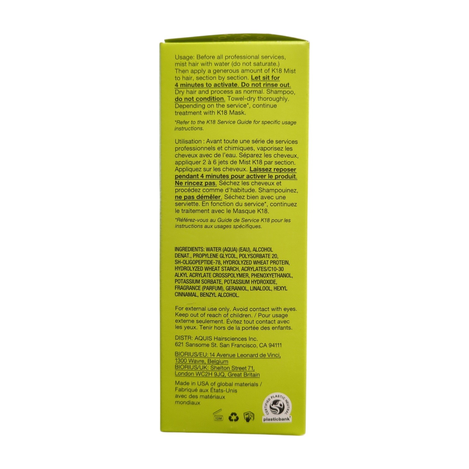 K18 Biomimetic Hairscience Professional Molecular Repair Hairmist, 5floz