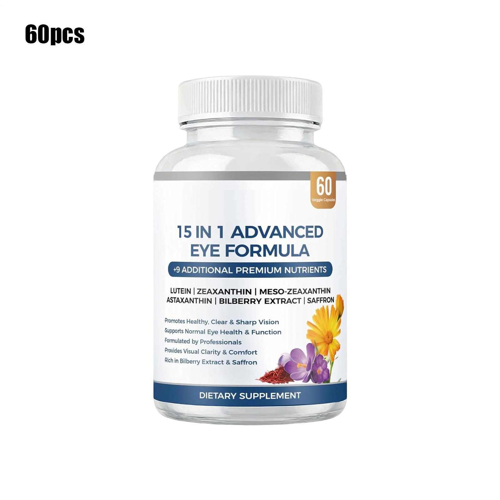Eye Formula, 15 in 1 Advanced Formula with All 3 Carotenoi