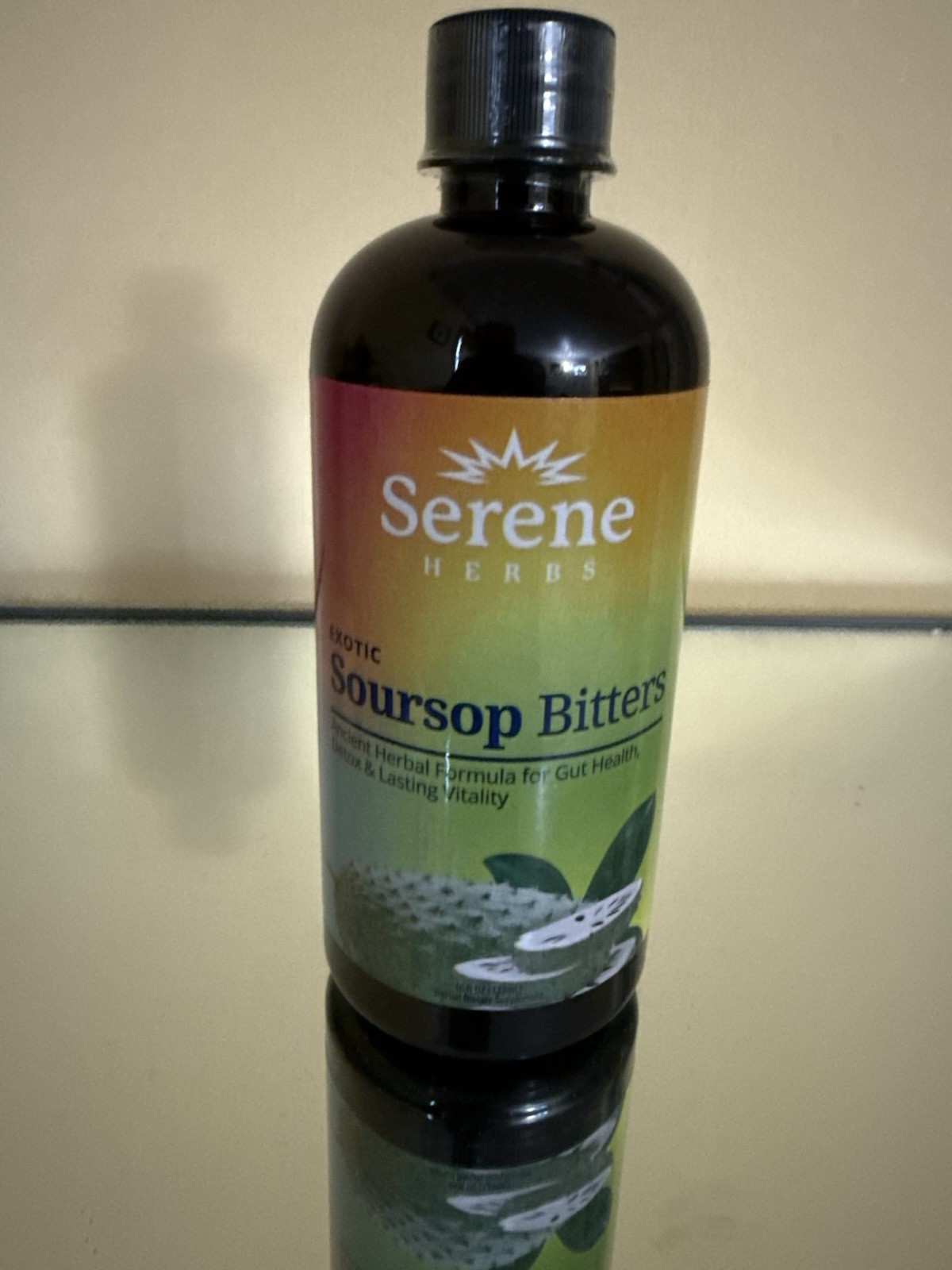 Serene Herbs Soursop Bitters Gut Health Detox Herbal Dietary Supplement 16oz