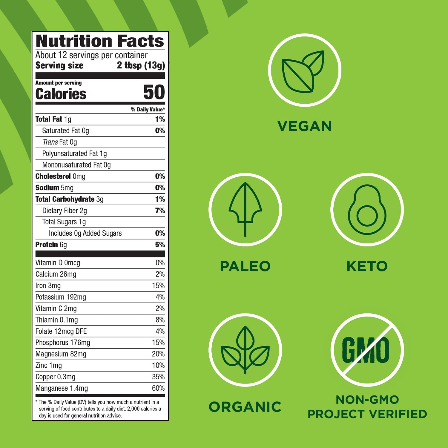 Manitoba Harvest Organic Powder 5.5 Oz Energy 6G Of Protein 2G Of Fiber Per