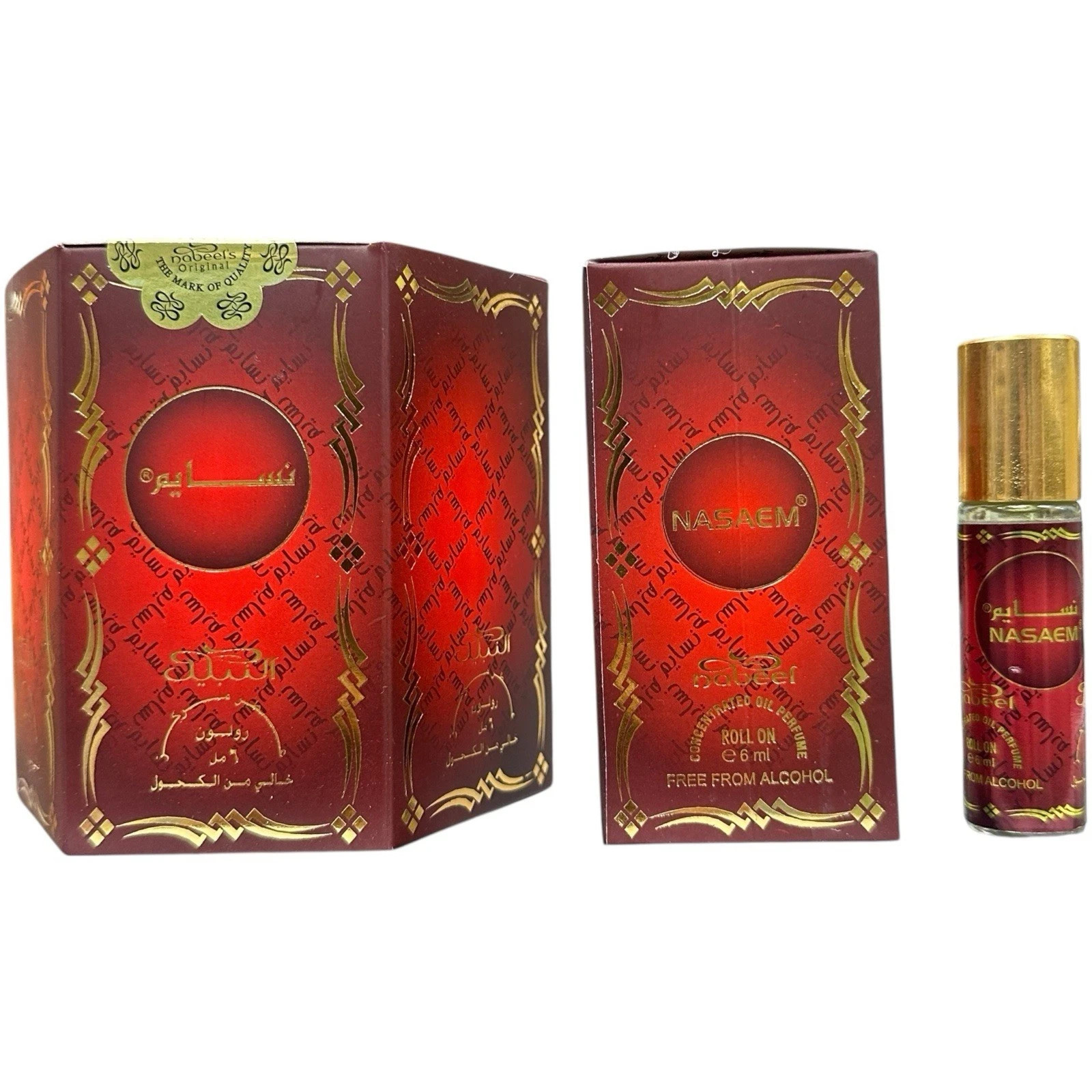 Nabeel Concentrated Perfume Oil Roll On Arabian Attar Ittar 6x6ml – Nasaem