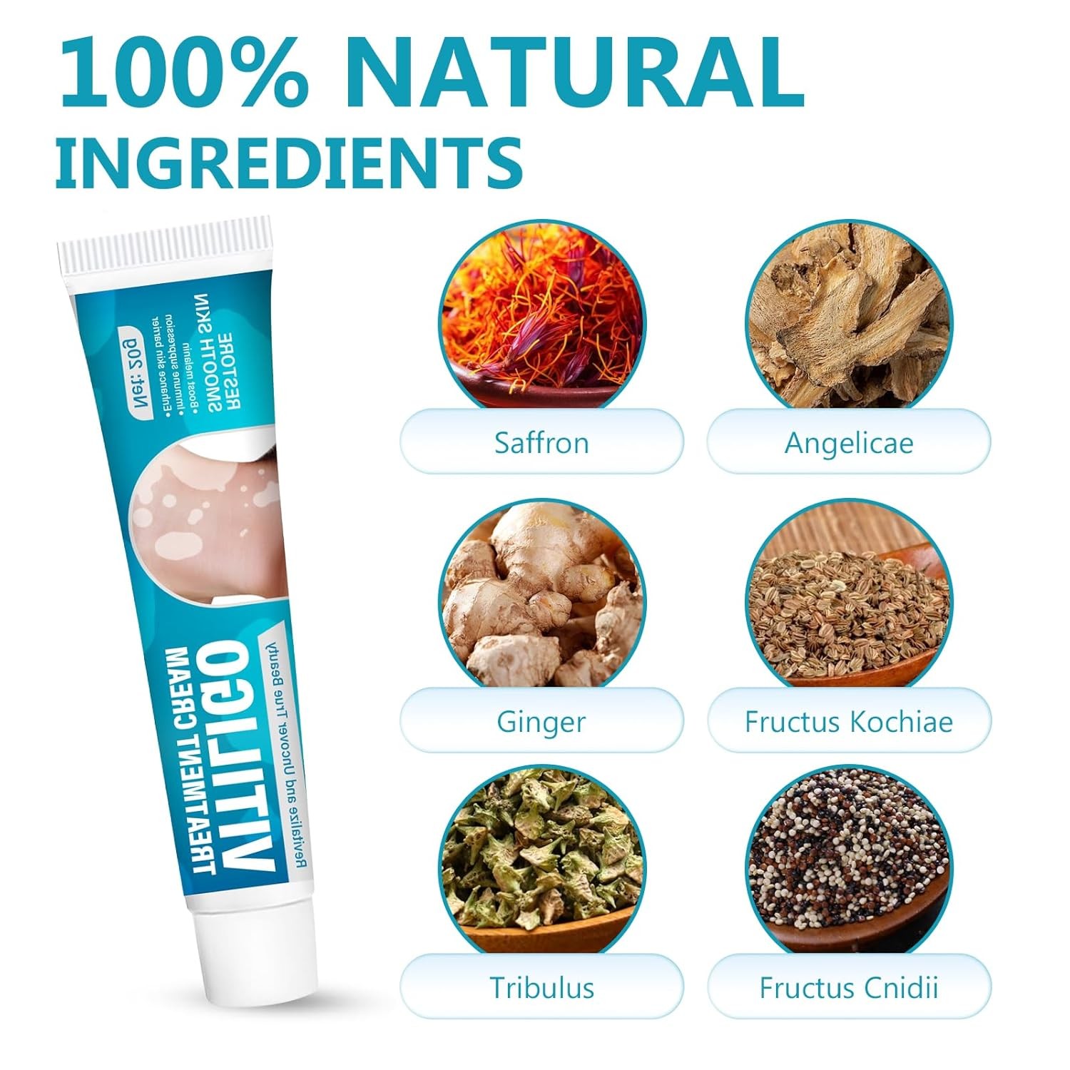Natural Vitiligo Cream, Improves White Spots & Skin Pigmentation