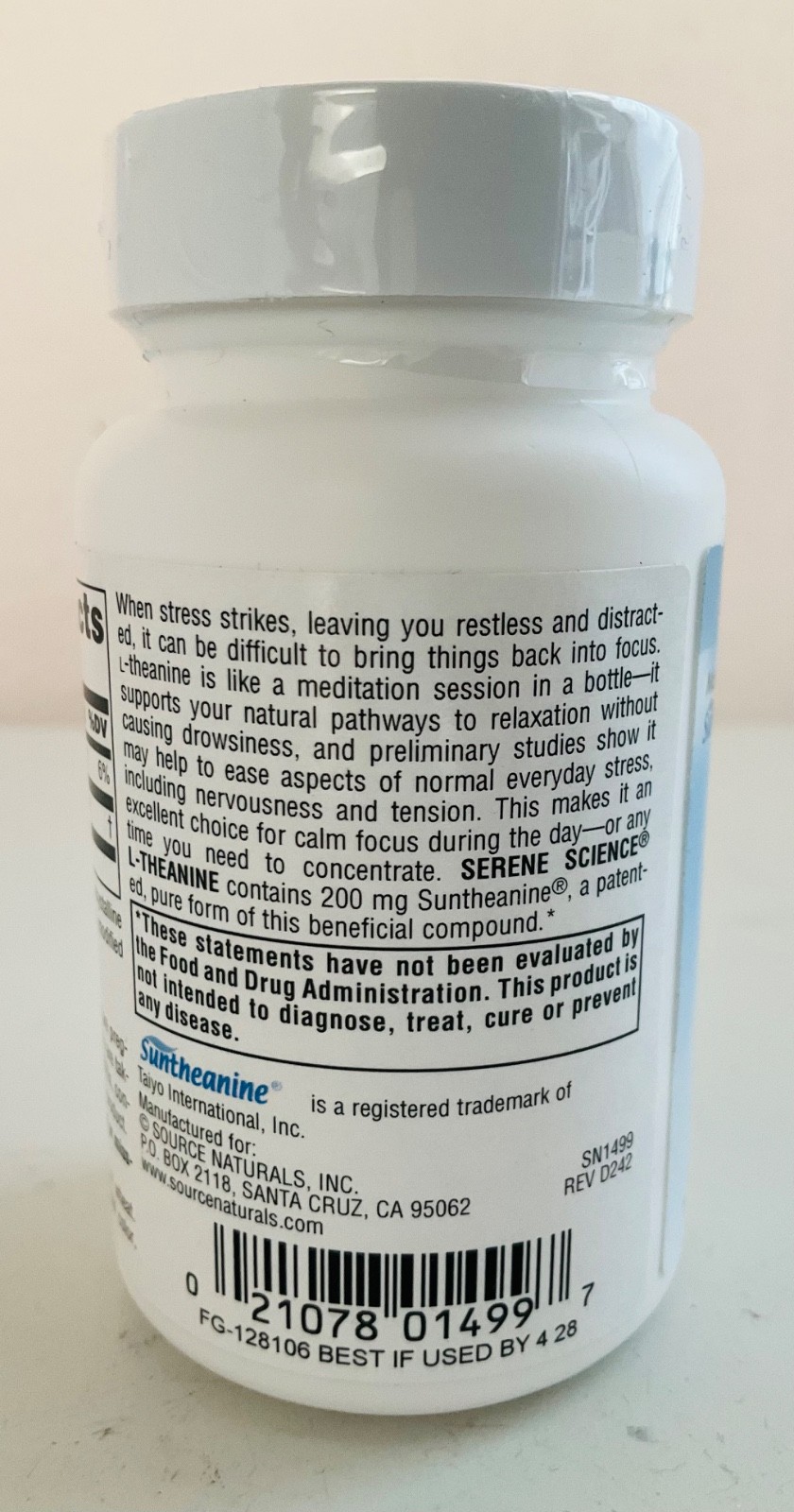 Source Naturals Serene Science L-Theanine 200 mg 60 Tabs