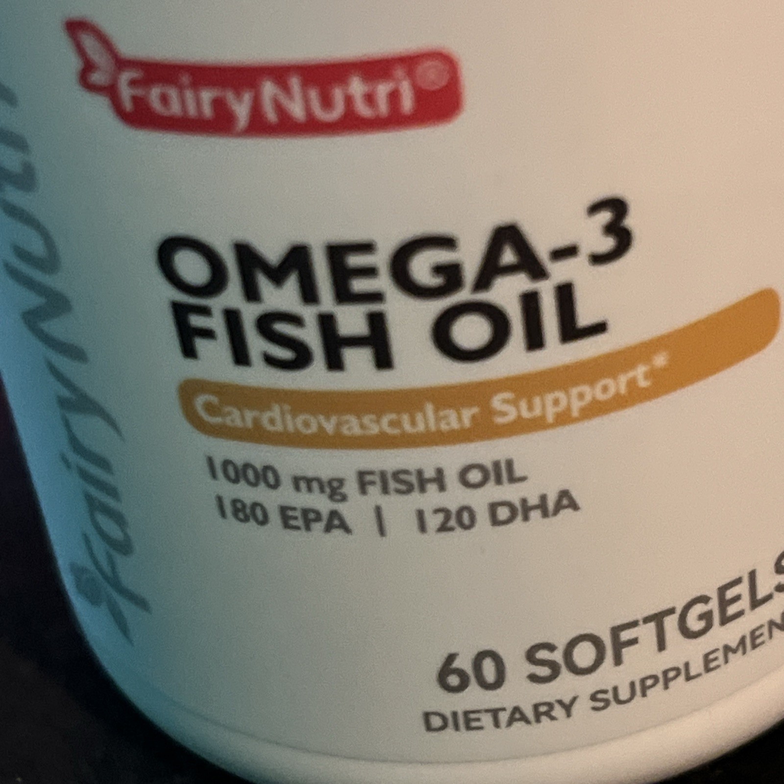 Fairy Nutri Omega3 60 Softgels Fish Oil Supplement Heart Health Support Vegan