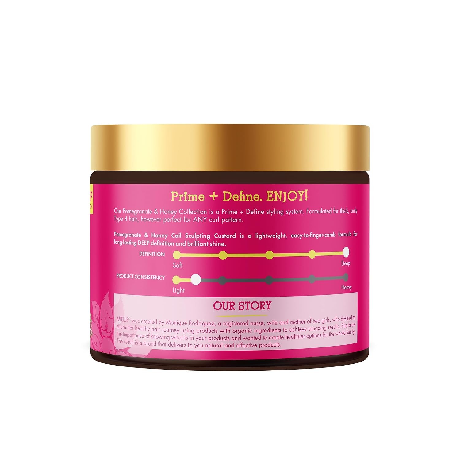 Mielle Organics Pomegranate & Honey Curl Cream – Coil Sculpting Custard for Type