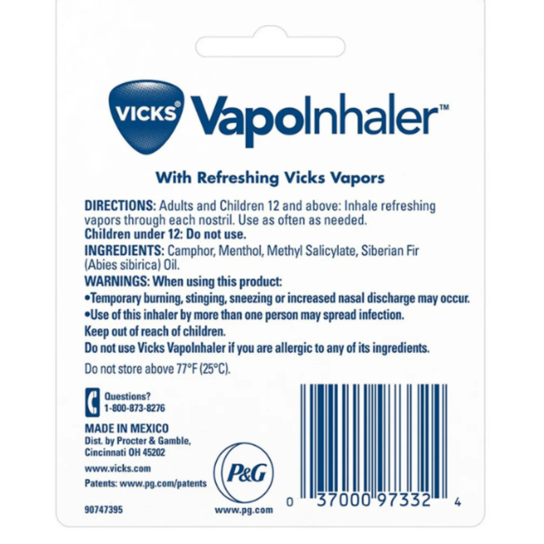 Vicks Vaporub & Inhaler Relieves Blocked Nose Cold and Cough Relief Bundle offer