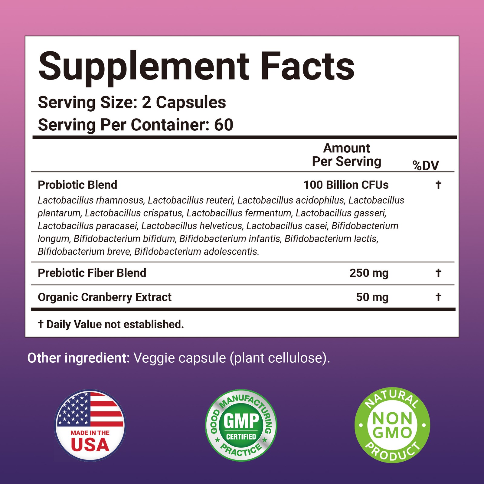 Women’s Probiotics 240pcs-Balances Flora, Promotes Intestinal and Overall Health
