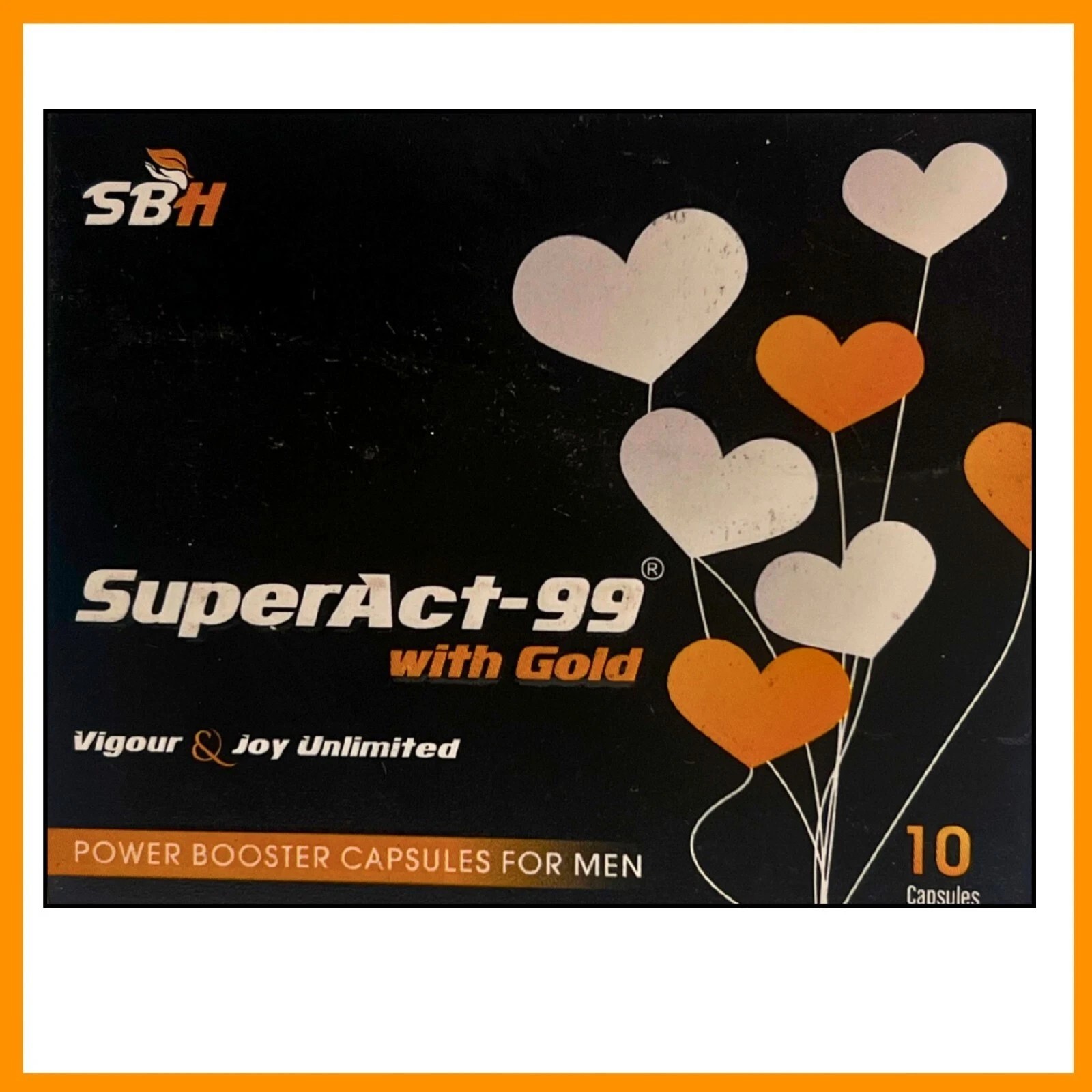 10 X SBH SuserAct-99 Gold Capsules For Joy Power Booster For Men